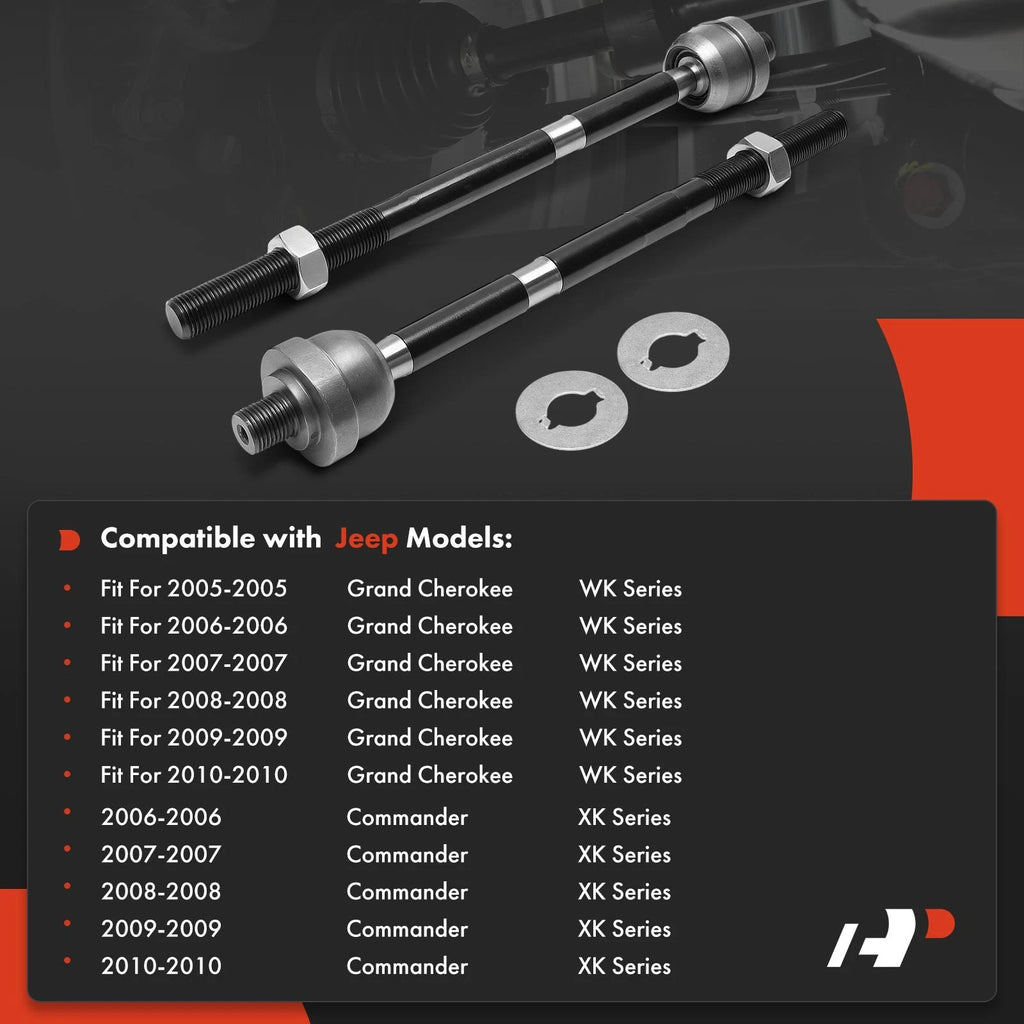 2X Front Inner Tie Rod Ends for Jeep Grand Cherokee WK (2005–2010)