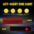 2Pcs Red Rear Side Marker Light Housings for Jeep CJ5 CJ6 CJ7 CJ8 SJ (1976–1986)