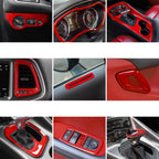 Sporty Racing Red Interior Trim Cover Decor for Dodge Challenger (2015–Up)