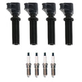 Set of 4 Ignition Coils & 4 Iridium TT Spark Plugs for Ford Edge LR2 MKC MKZ