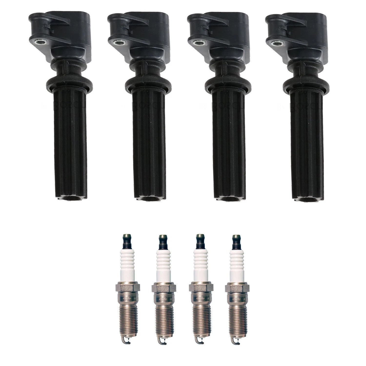 Set of 4 Ignition Coils & 4 Iridium TT Spark Plugs for Ford Edge LR2 MKC MKZ
