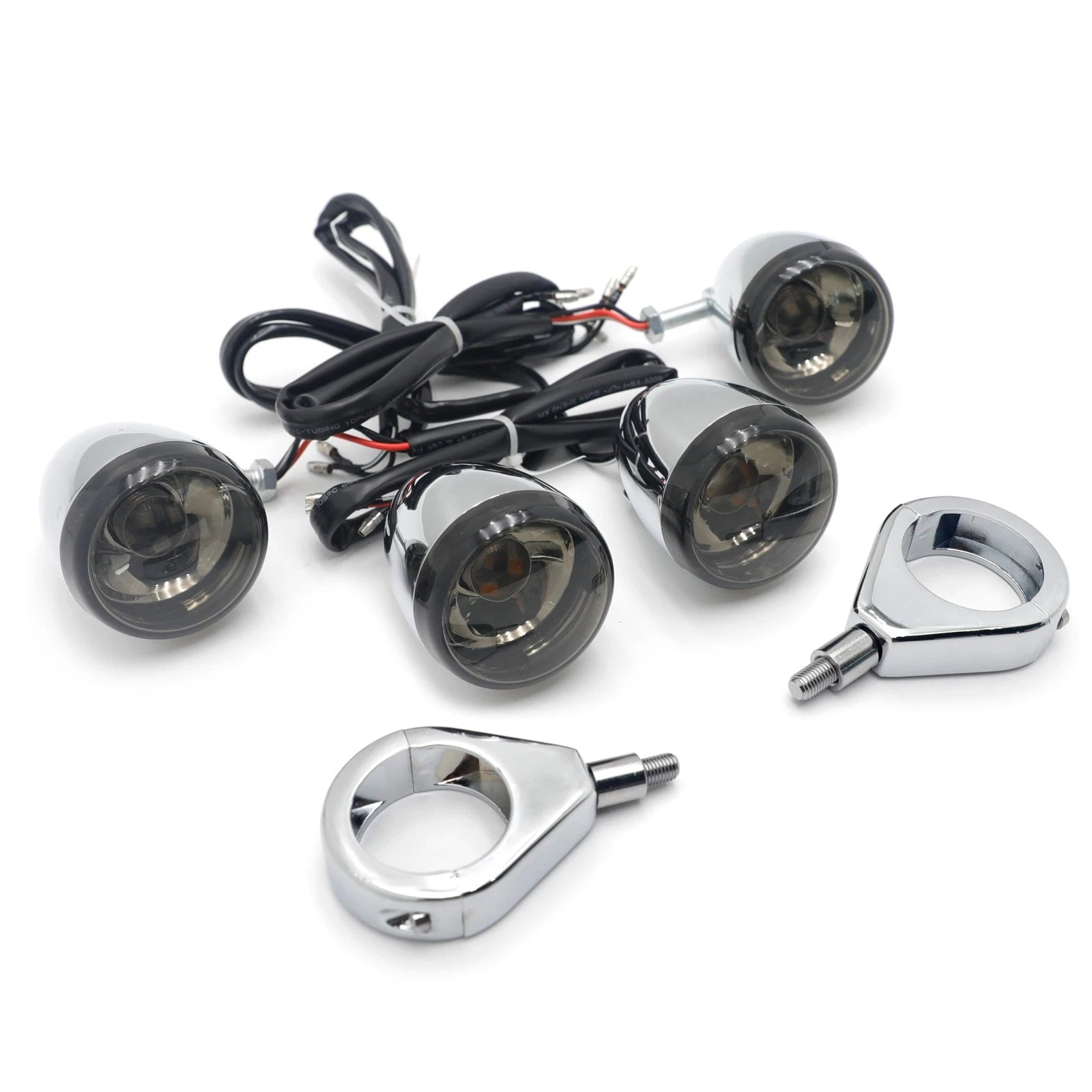 Chrome Turn Signals Kit for Harley Davidson Bullet (41mm)