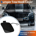 Bumper Tow Hook Cover for Mercedes W222 (2014-2020) - Obsidian Black