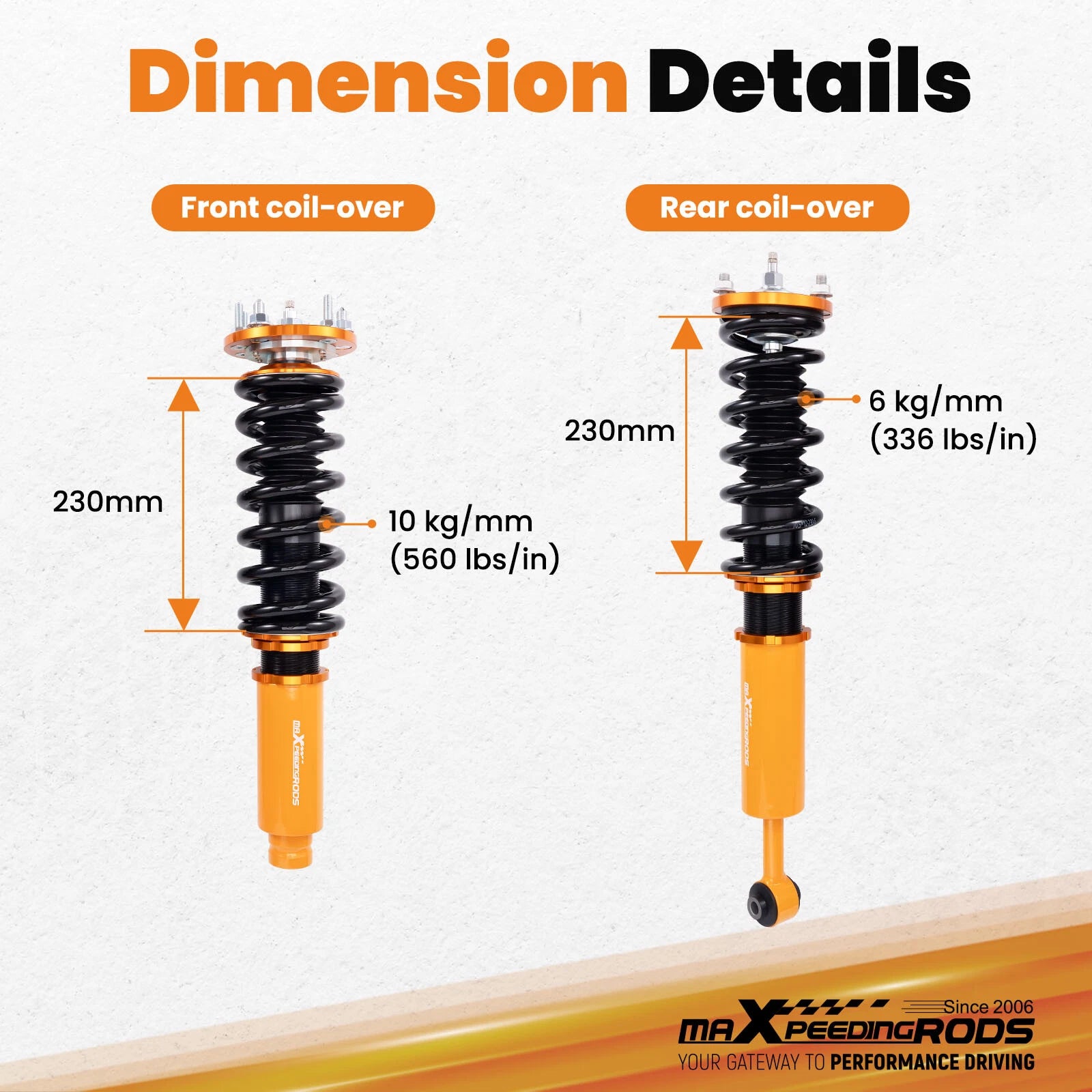 Adjustable Coilover Lowering Kit for Acura TSX (2004-2008)