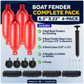 Set of 4 Boat Fenders for (6.5" x 23")