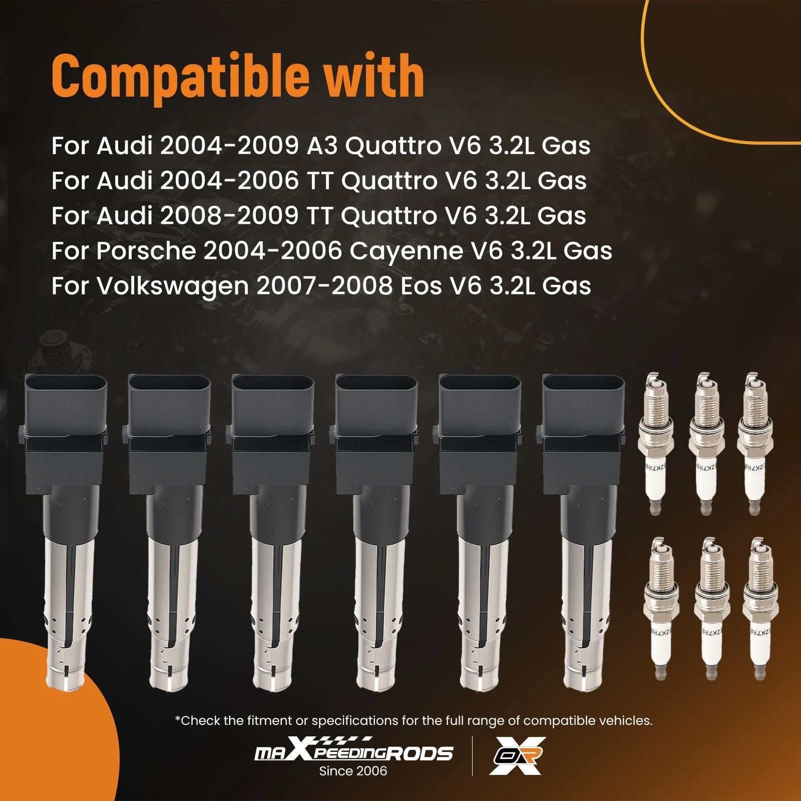 Ignition Coils & Spark Plugs for Porsche Cayenne 3.2L V6 (2004–2006)