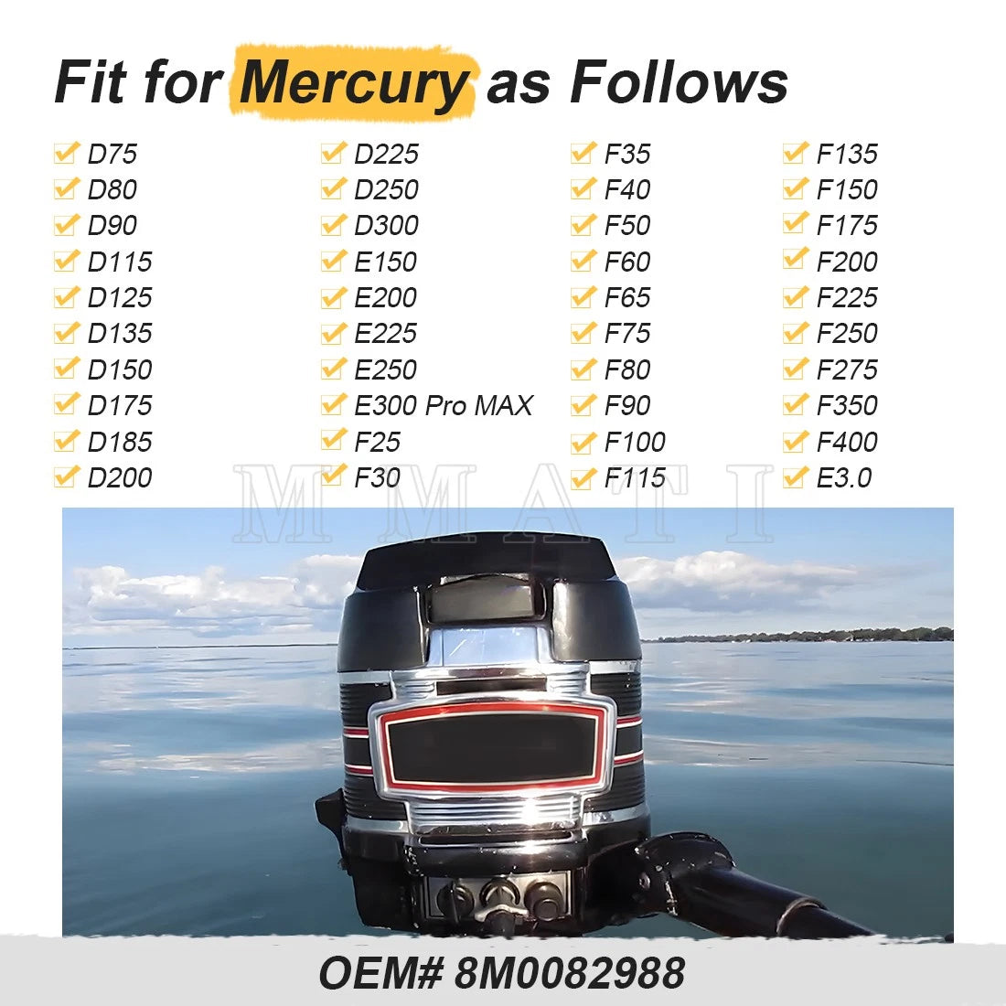 Sensor Assembly for Mercury F175 200 225 250 275 350 400 E150 200 (150 HP EFI)