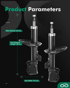 Front Pair Absorber Shocks Struts for Toyota Previa (1991–1997)
