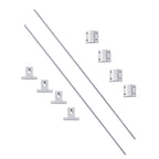 Set of 2 Linear Motion Rail Shaft Slide Guide with 4 Bearings