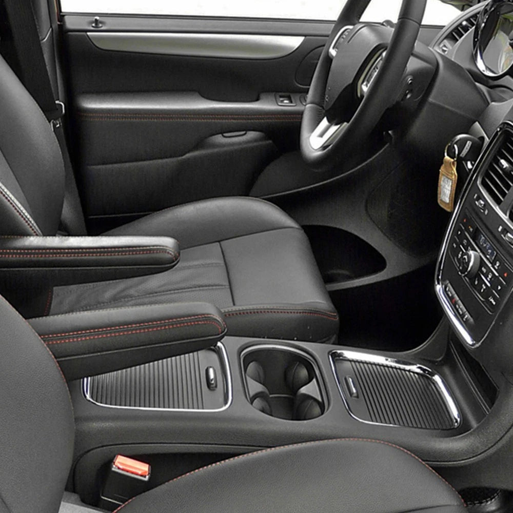 Leather Seat Cover for Dodge Grand Caravan (2008–2020) Red Seam