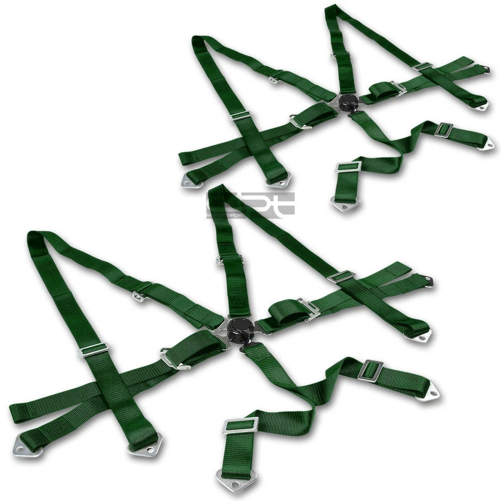 2X 3" Camlock Harness Rod Adjustable Shoulder Racing Seat Belts for Universal