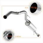 3" Catback Exhaust for Ford F150 3.5L Crew Cab (2011–2014) Aluminized Steel