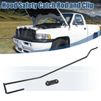 Hood Safety Latch Catch Rod & Retainer Clip Kit for Dodge 1500 2500 (2002-2023)