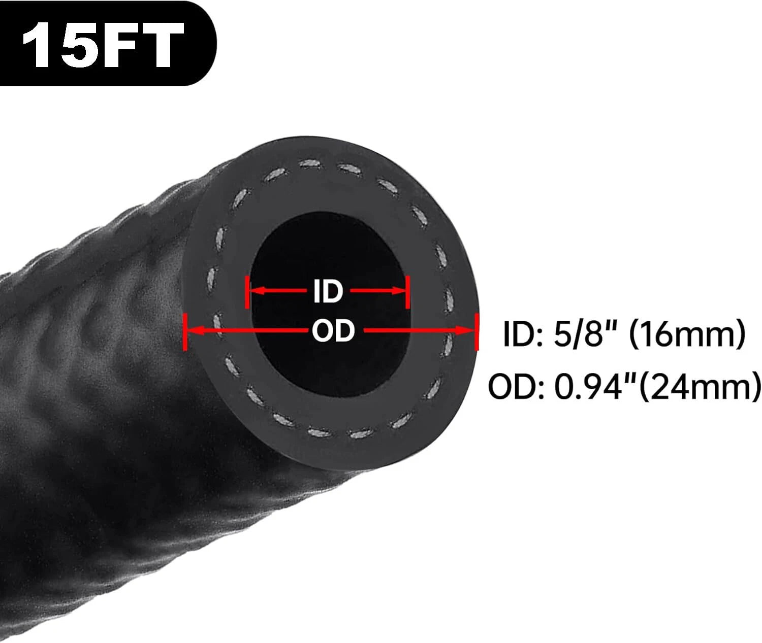 5/8" Fuel Line Hose for Various Vehicles