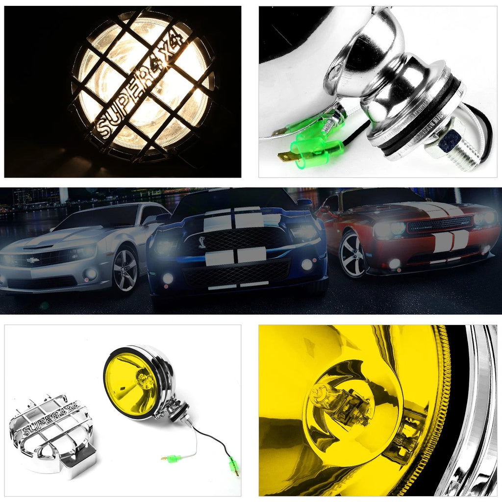 6" Yellow Lens Fog Light for Universal Offroad Applications