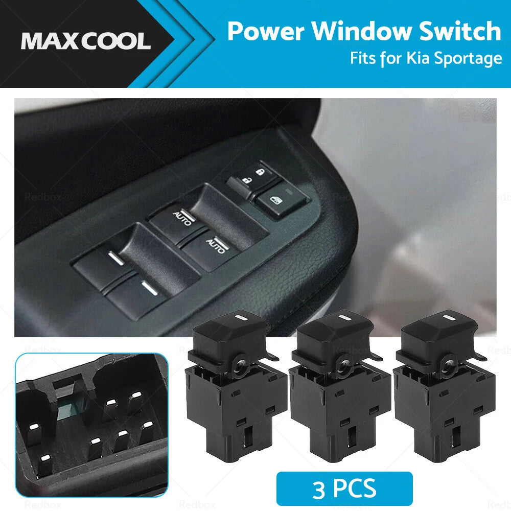 3X Power Window Switch for Kia Sportage Hyundai i45 Sonata Optima (2010–2015)