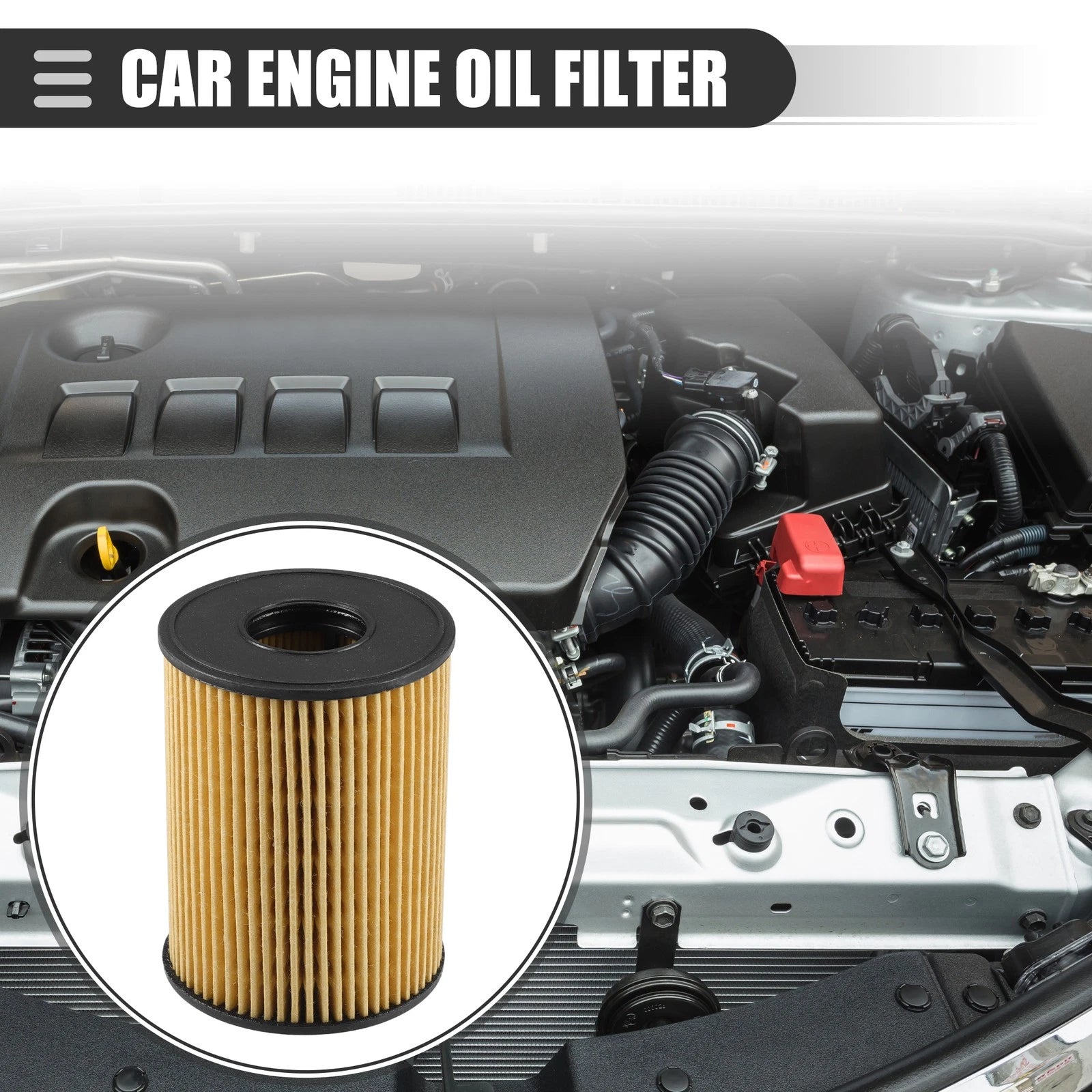 Set of 3 Engine Oil Filters with Gasket for Hyundai Sonata (2020–2023)