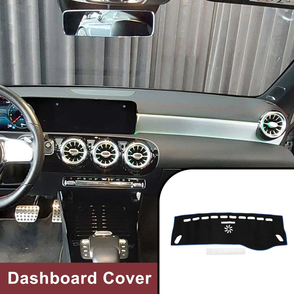 Dashboard Cover Mat for Mercedes CLA (2013–2019) Sun Protector Black Blue