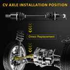 Set of 2 Rear CV Joint Axles for Honda Rancher 420 (2015–2016)