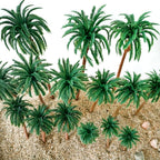10pcs Palm Trees for Model Railroad Park Scene Landscape