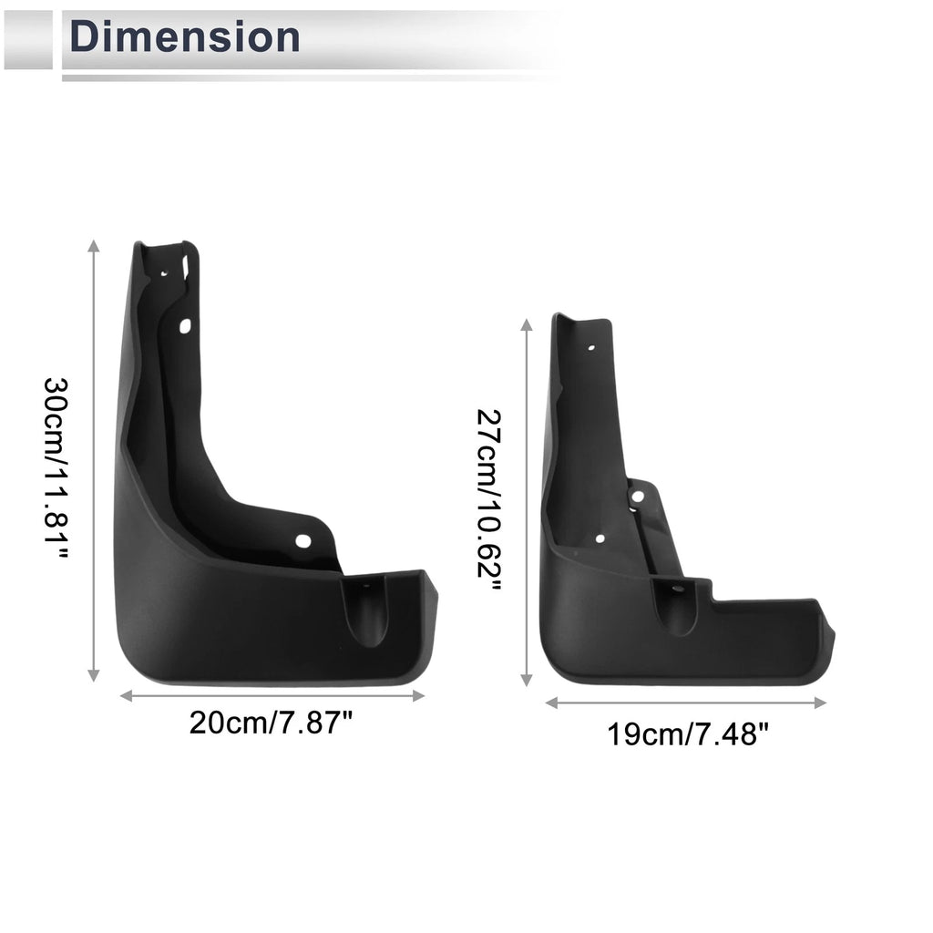 Set of 2 Mud Flaps Splash Guards for Audi Q4 e-tron (2022–2024)