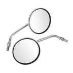 Set of 2 Chrome 10mm Rear View Mirrors for Universal Motorcycle Scooter