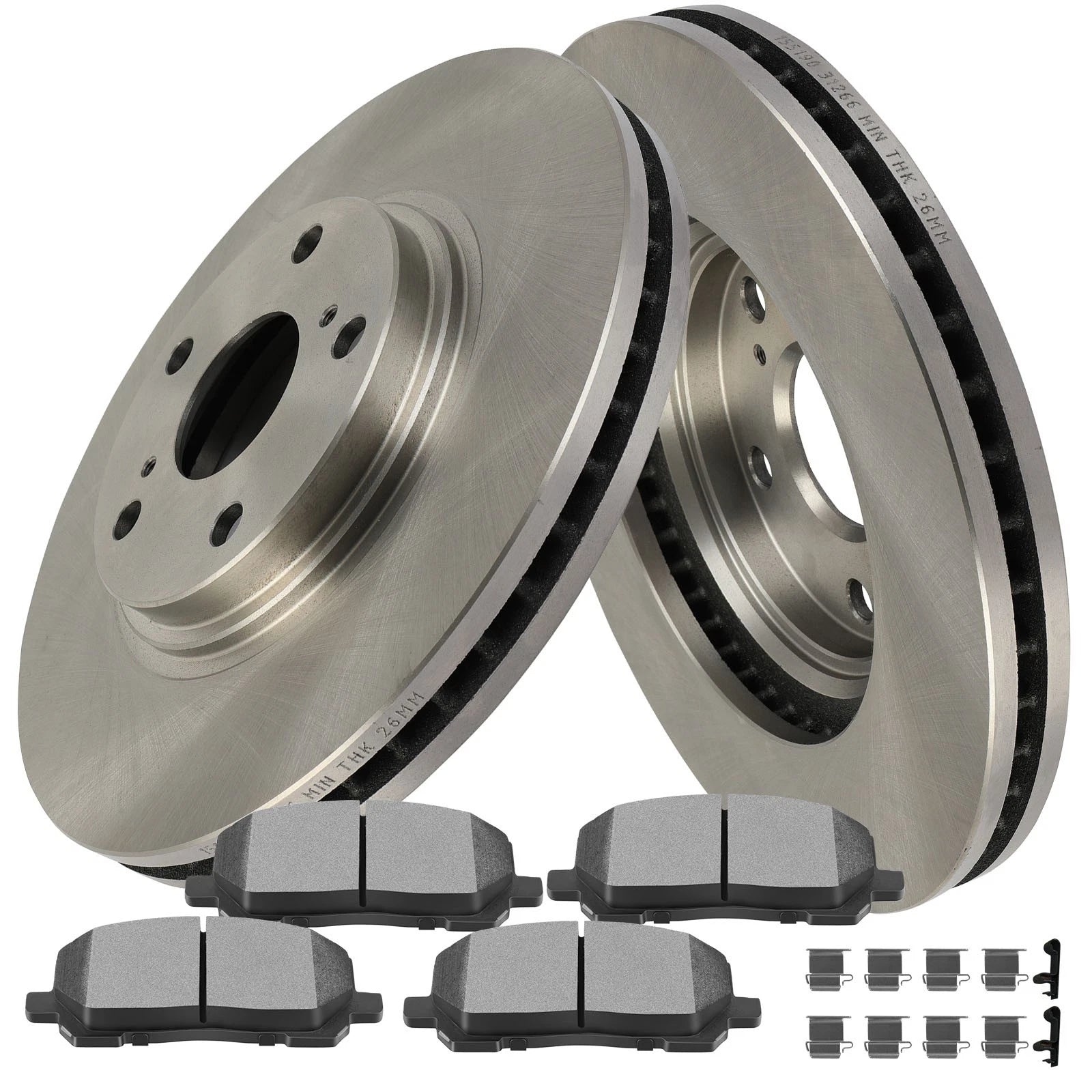 Front Ceramic Brake Pads & Rotors for Toyota Highlander (2001–2007)