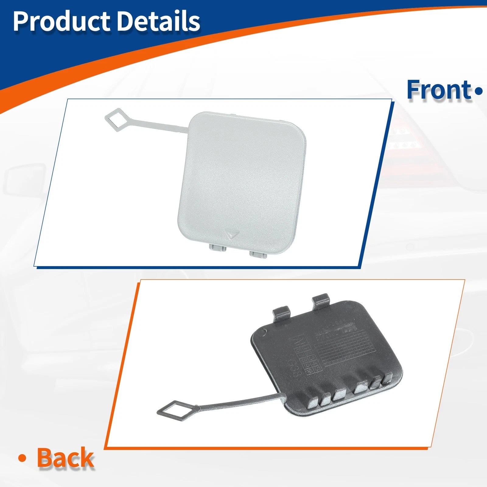 Rear Tow Hook Cover for BMW 530i 530e 540i M5 (2017–2023) No. 51127475589 White