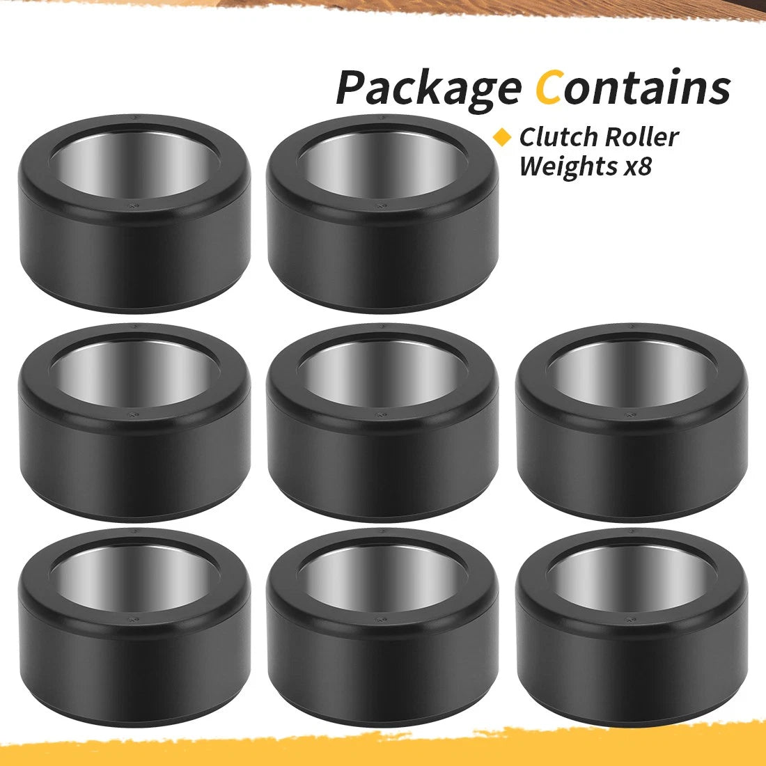 8 Clutch Roller Weights for Yamaha Rhino 450 YXR450F Wolverine 450 (2006–2010)