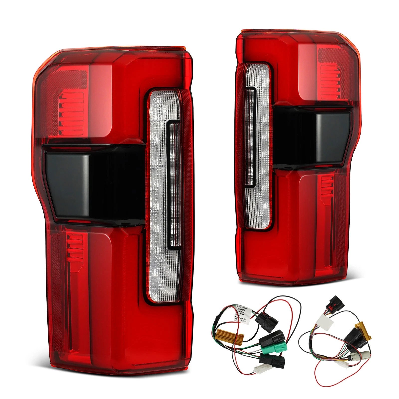 LED Tail Lights for Ford F-250 Super Duty (2023–2026) - Halogen Upgrade, BSD Pair