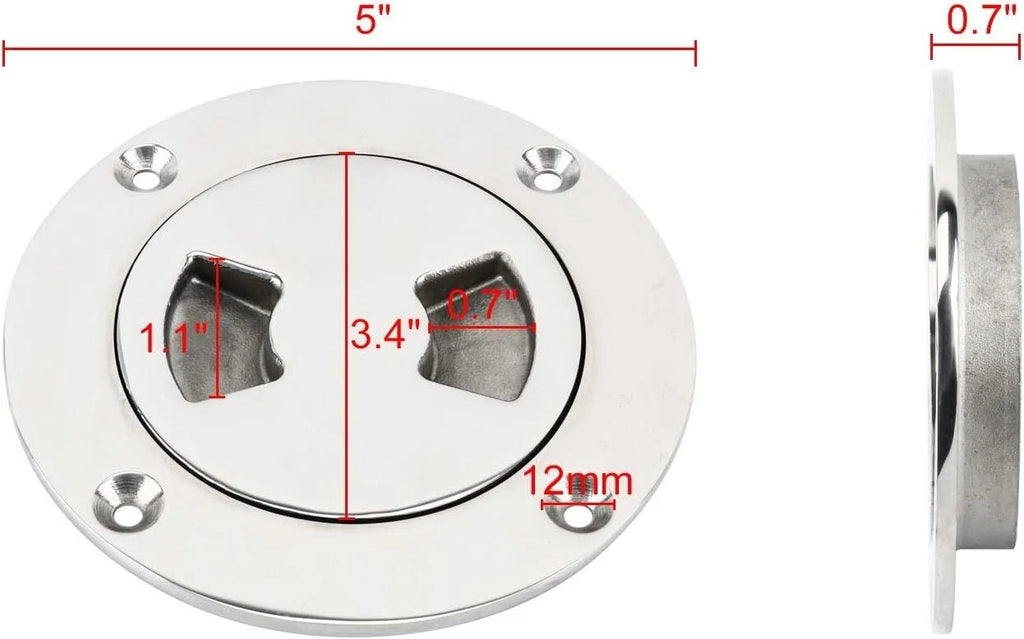3" Stainless Steel Deck Cover Plate Round Inspection Hatch (Universal)