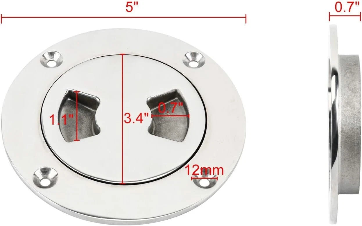 3" Stainless Steel Deck Cover Plate Round Inspection Hatch (Universal)