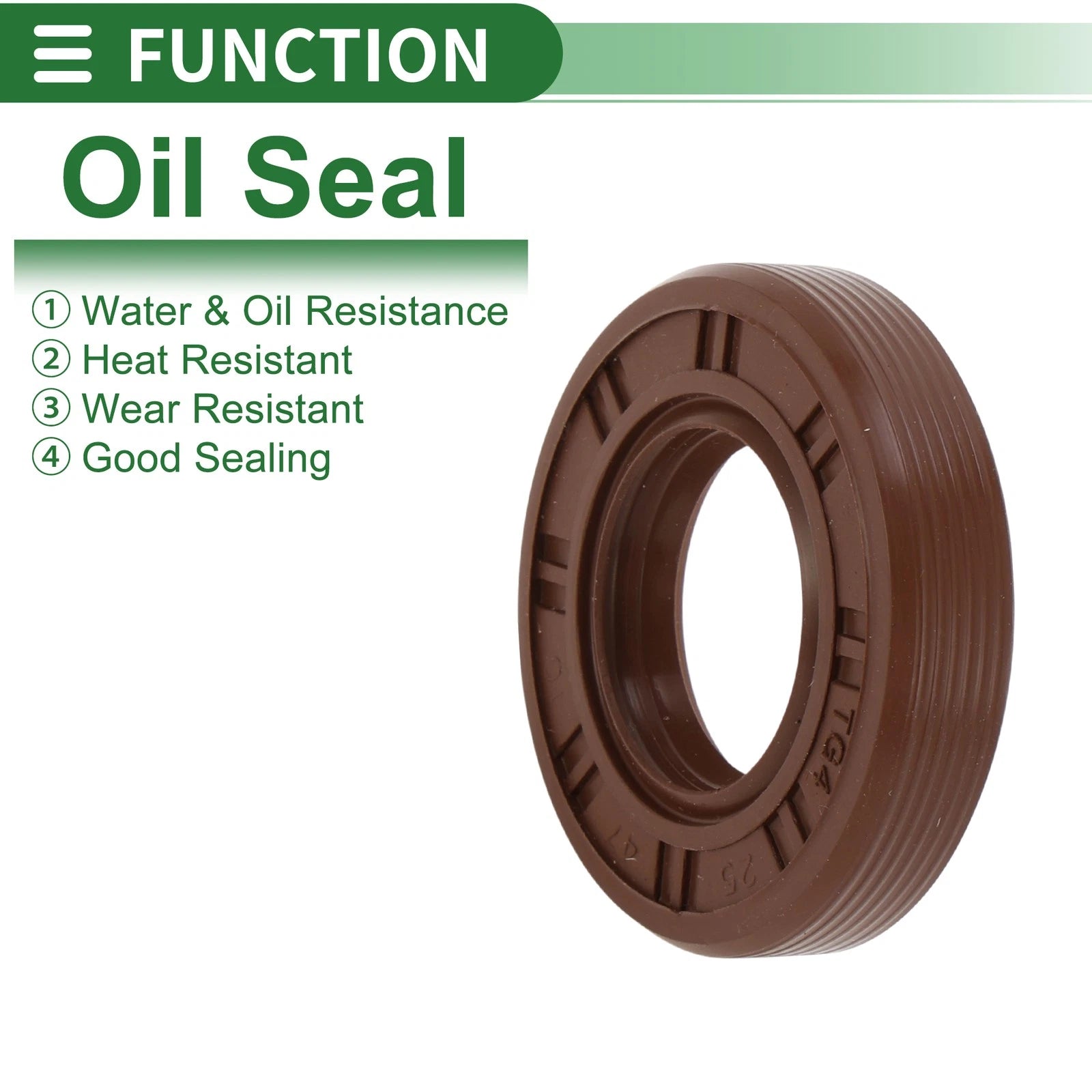 Set of 5 Oil Seals FKM Rubber 25x47x10mm for High Pressure