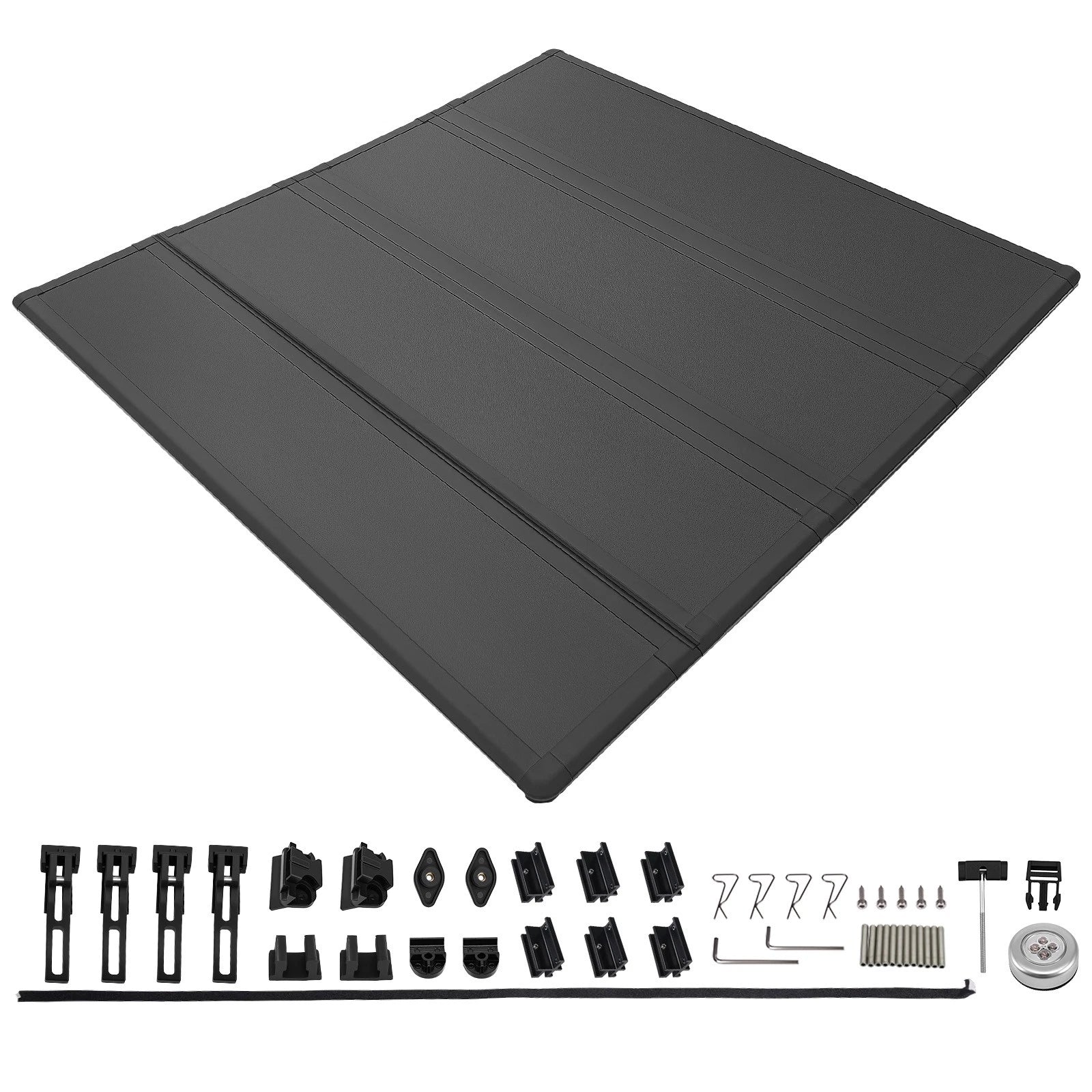 Quad-Fold Tonneau Cover for Nissan Titan (2016–2026) 6.5ft Waterproof