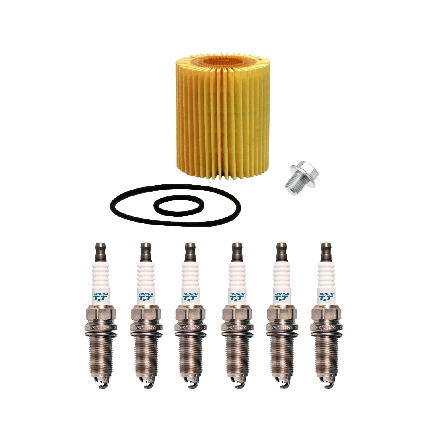 Wix Engine Oil Filter & Denso 6 Iridium TT Spark Plugs for GS300 (1998–2005)