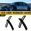 Smoked White LED Side Rear Bumper Marker Signal Lights for Dodge Charger (2015–2022)