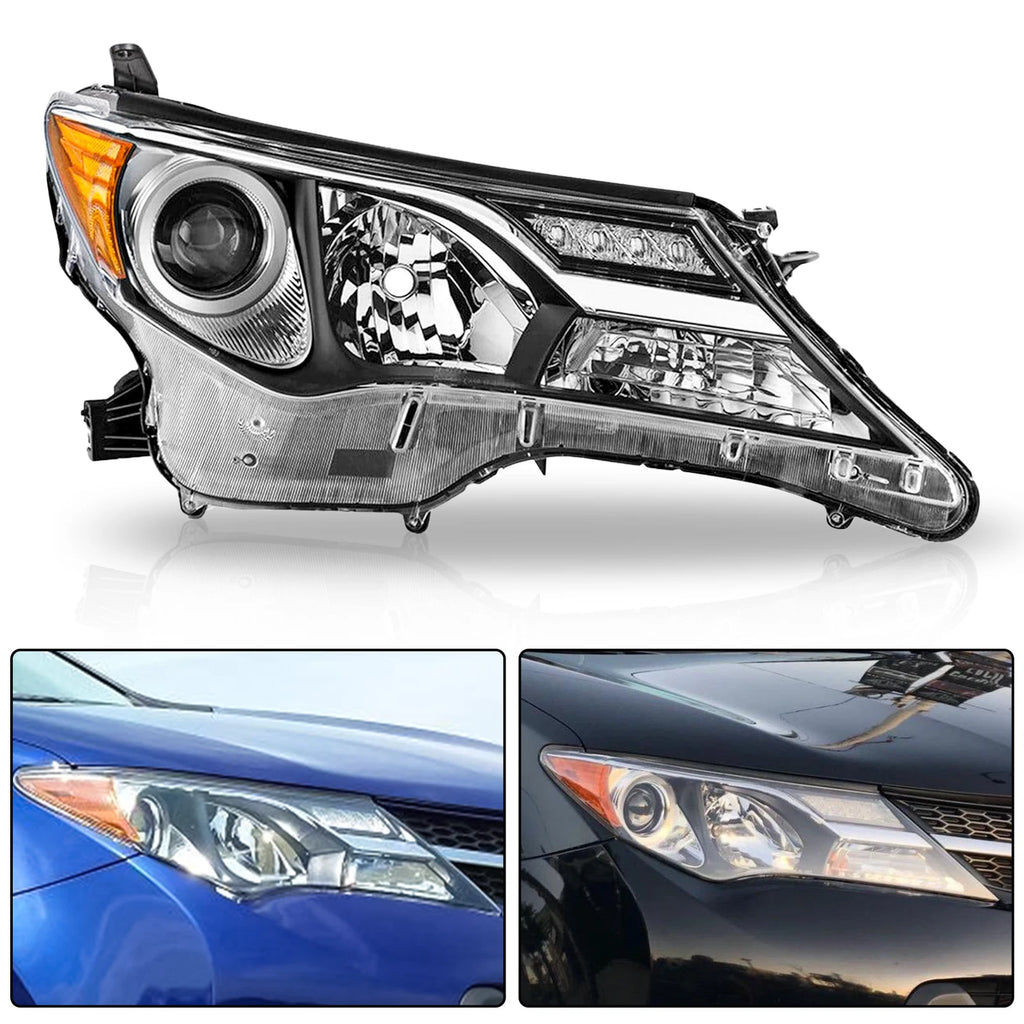 Halogen Headlight Chrome Housing for Toyota RAV4 (2013-2015)