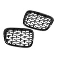 Honeycombe Front Bumper Mesh Grille Black for BMW E39 5-Series (1999-2003)