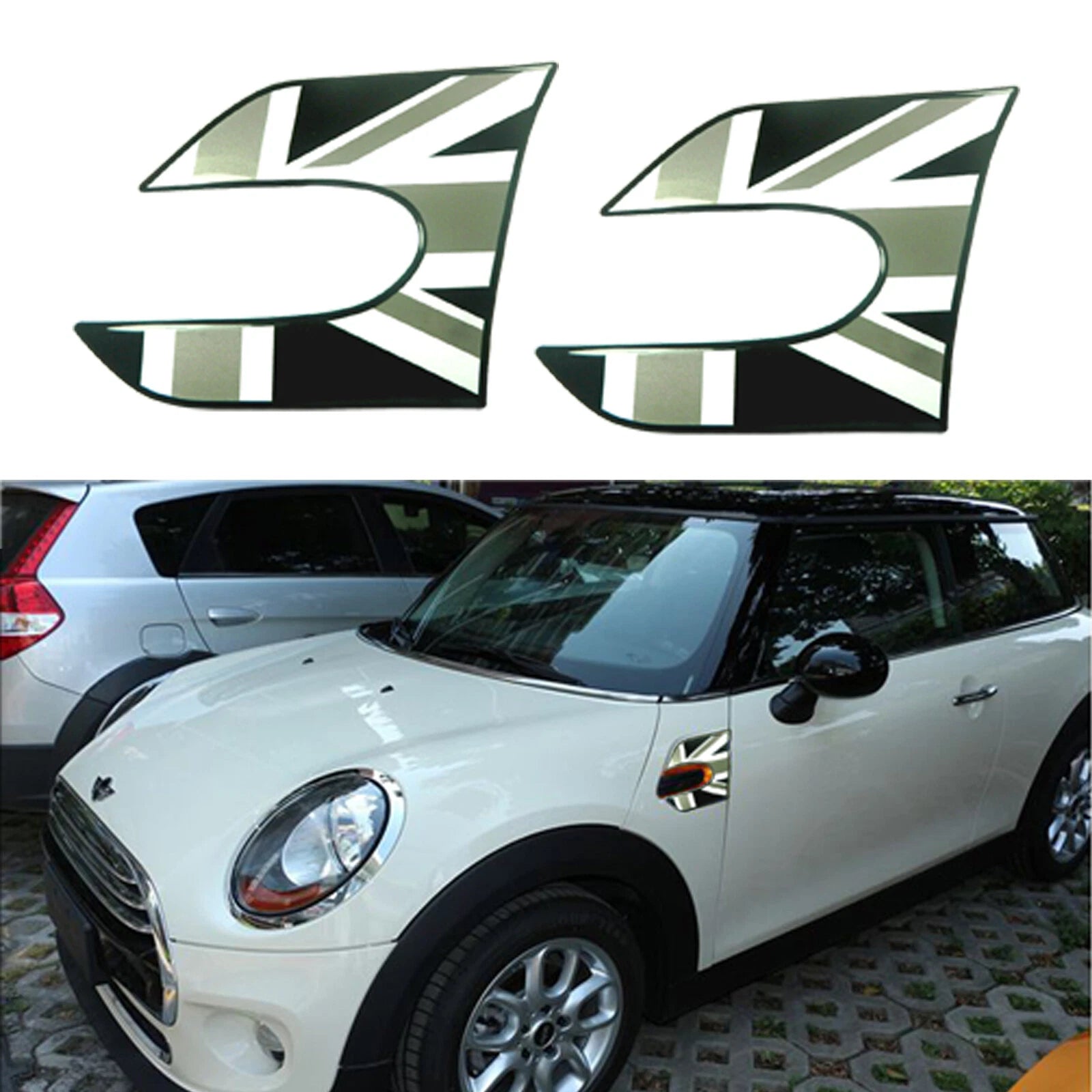 Union Jack Fender Scuttles Decal for Mini Cooper F56 (2014–2018)