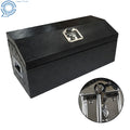 30in Black Aluminum Tool Box for Pickup Trailer Garage (Lockable)