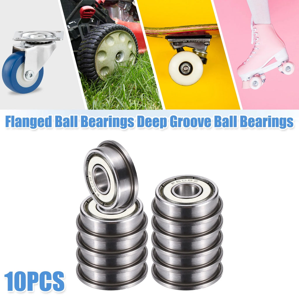 10pcs F608ZZ Double Metal Shield Ball Bearings for Various Models (8x22x7mm)
