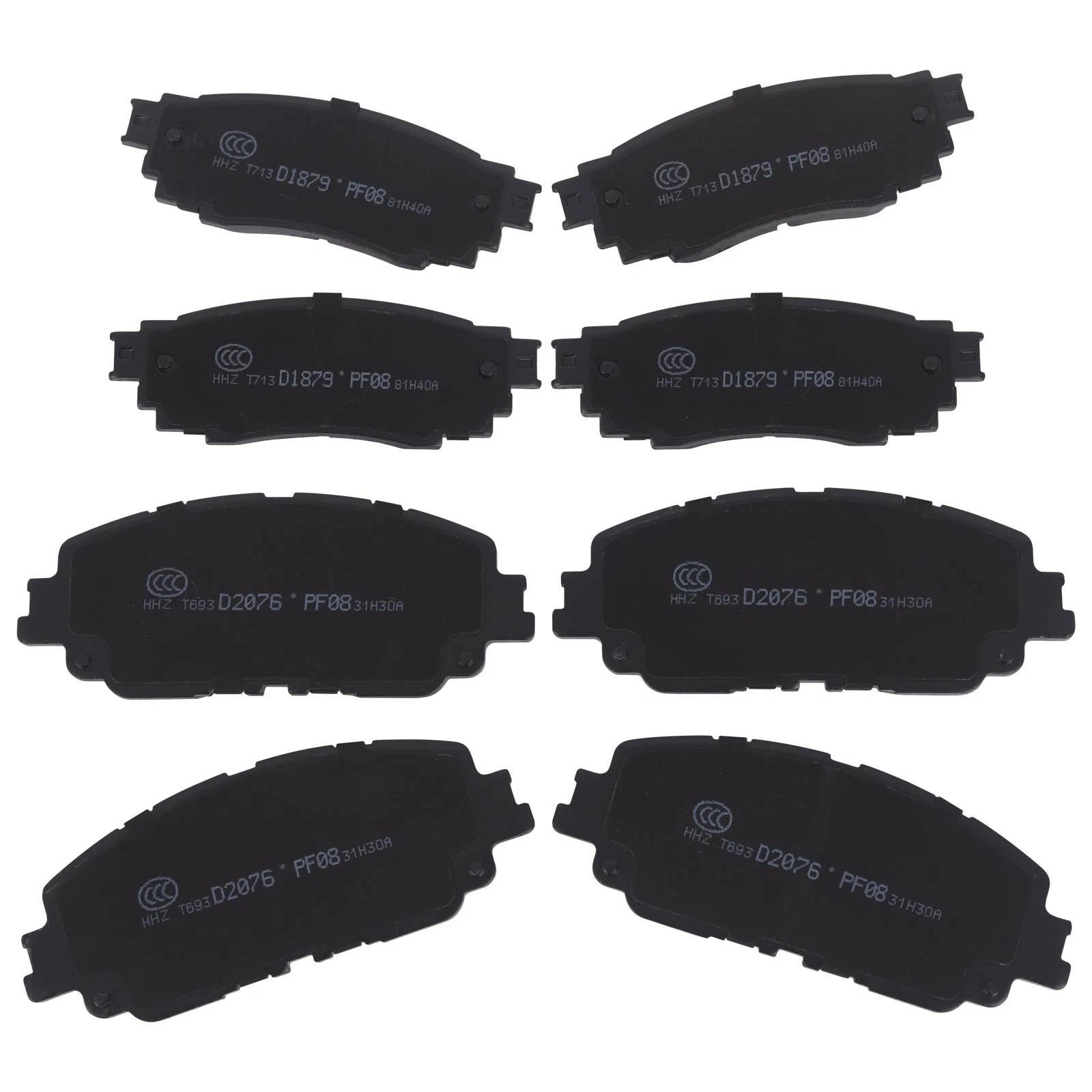 Set of 4 Ceramic Brake Pads for Toyota RAV4 (2019–2025) Lexus ES250 ES300H