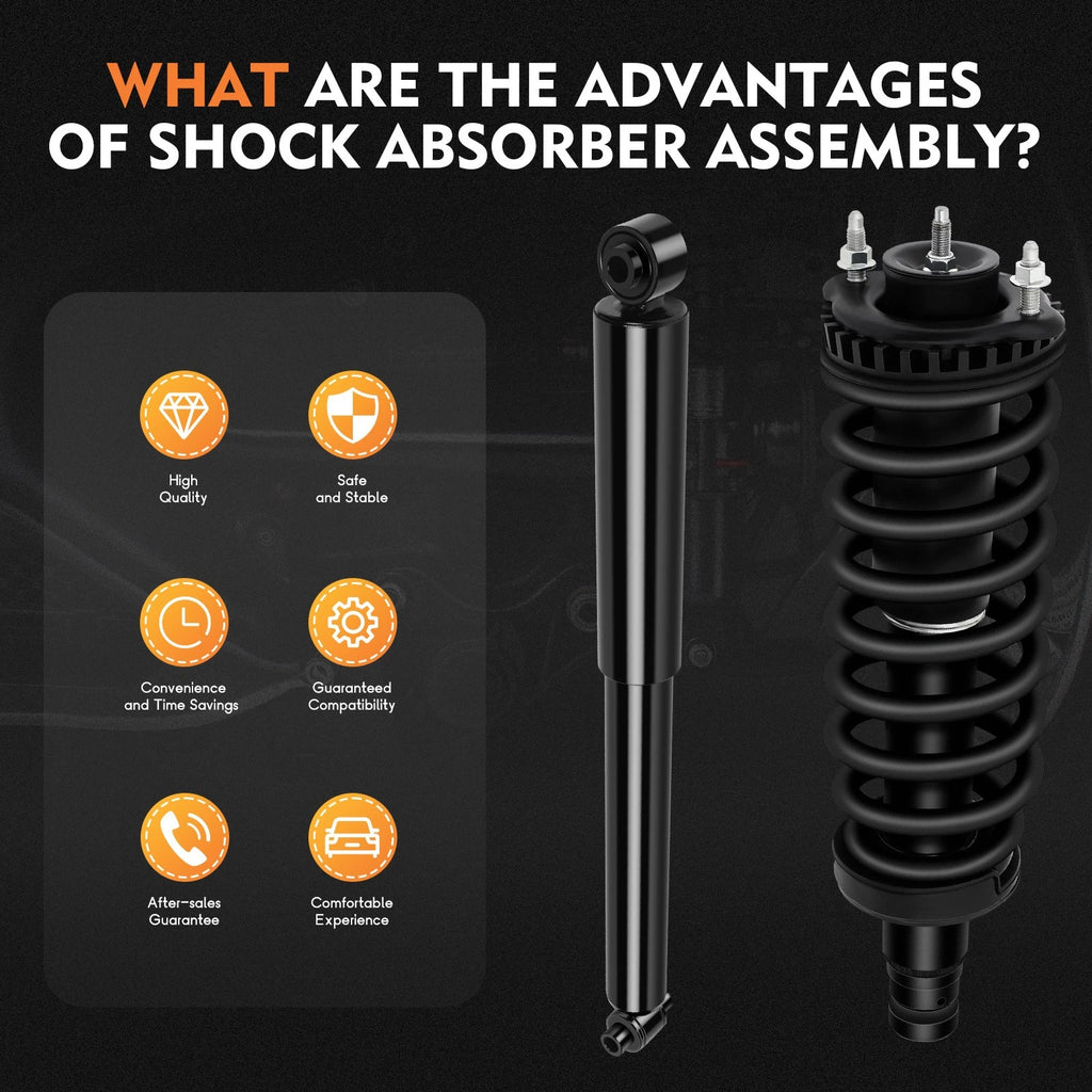 2 Complete Struts Springs w/ Mount & 2 Shocks for Chevrolet Trailblazer (2002–2009)