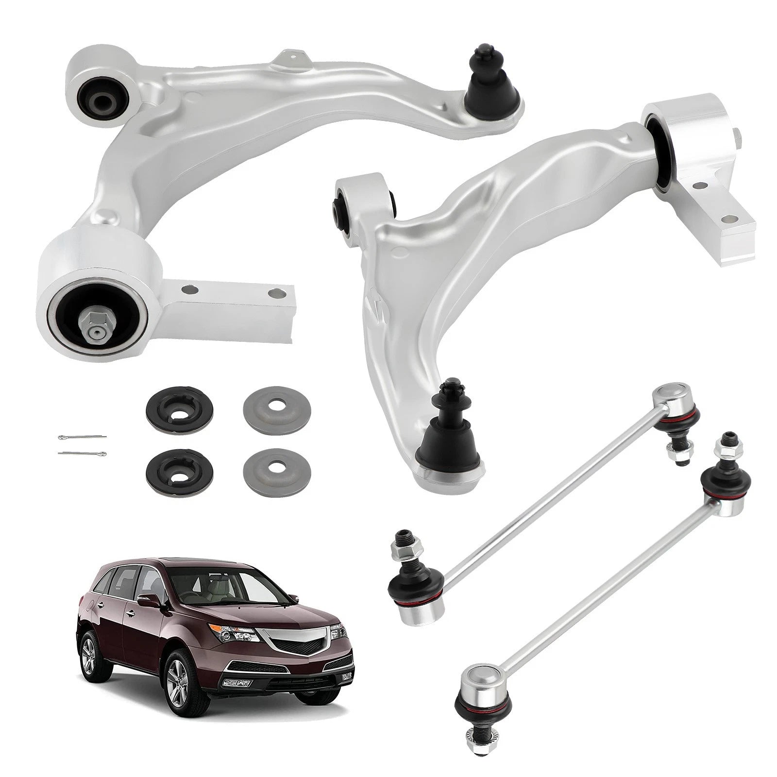 Set of 4 Front Suspension Lower Control Arms Sway Bar Kit for Acura MDX (2007–2013)
