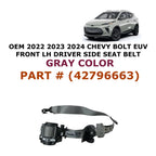 Front Left Seat Belt for Chevy Bolt EUV (2022–2024) Gray 42796663