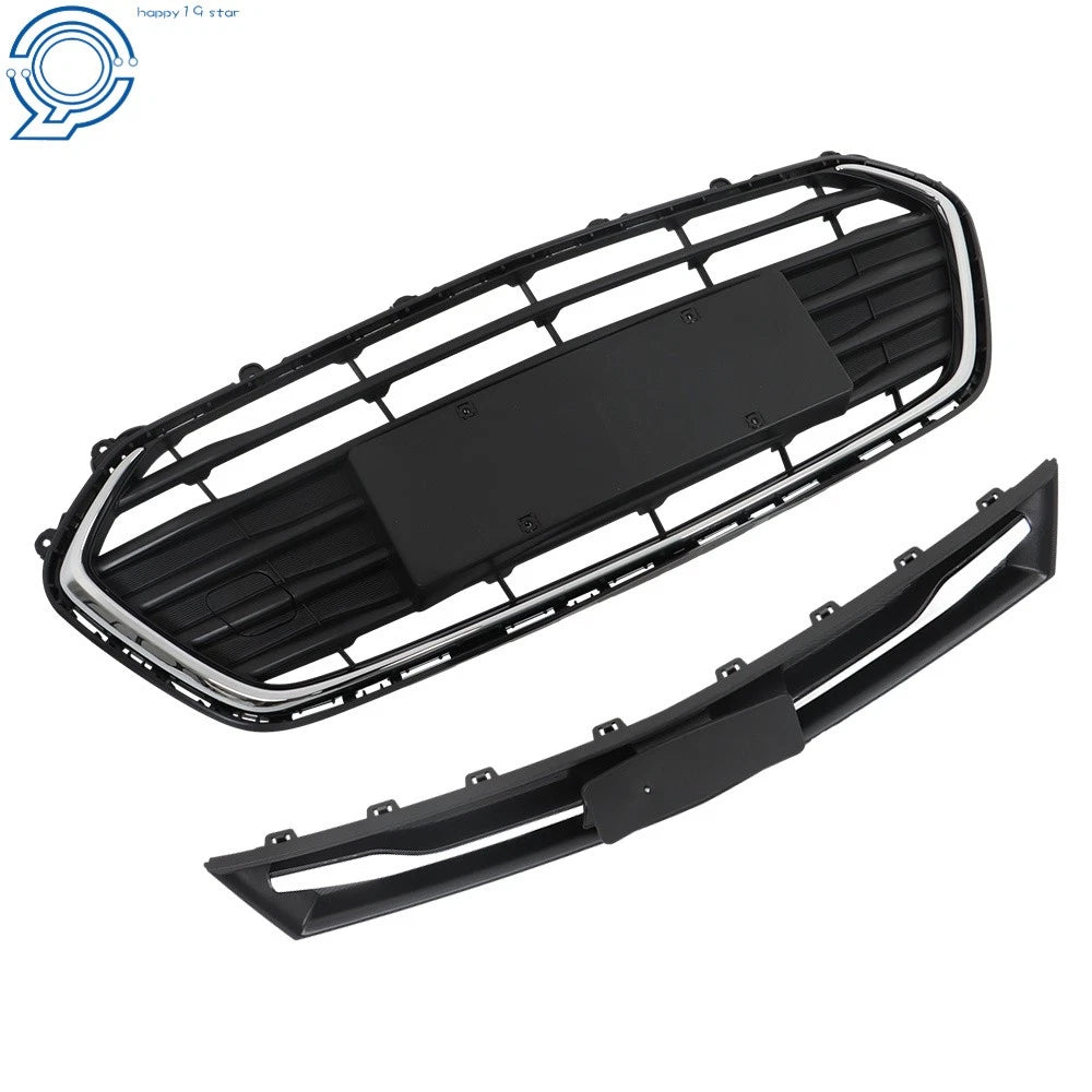Pair Upper & Lower Grille Mesh for Chevrolet Trax (2017-2021) Chrome