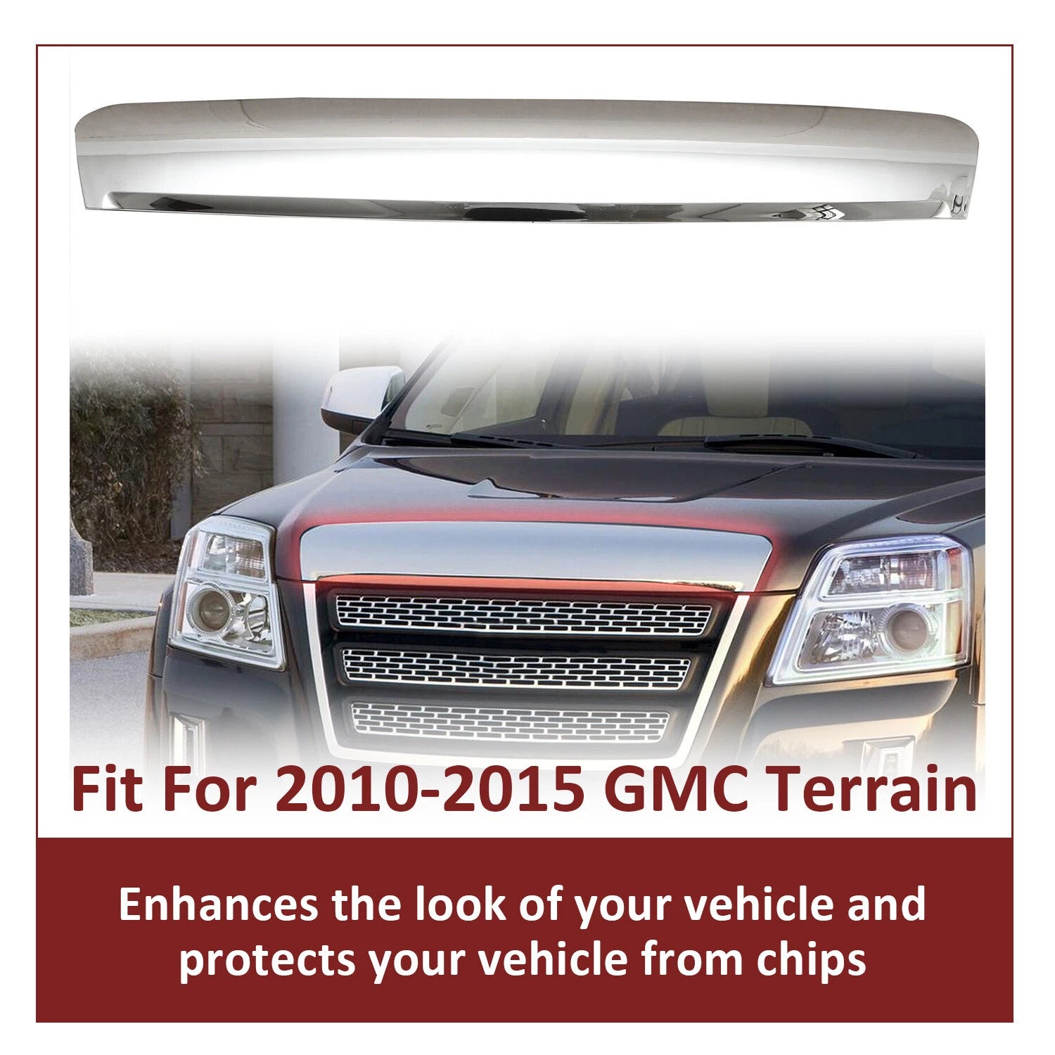 Chrome Hood Molding Trim for GMC Terrain (2010–2015)
