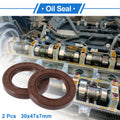 2X Oil Seal Rotary Shaft Seal FKM Rubber 30x47x7mm for Various Models