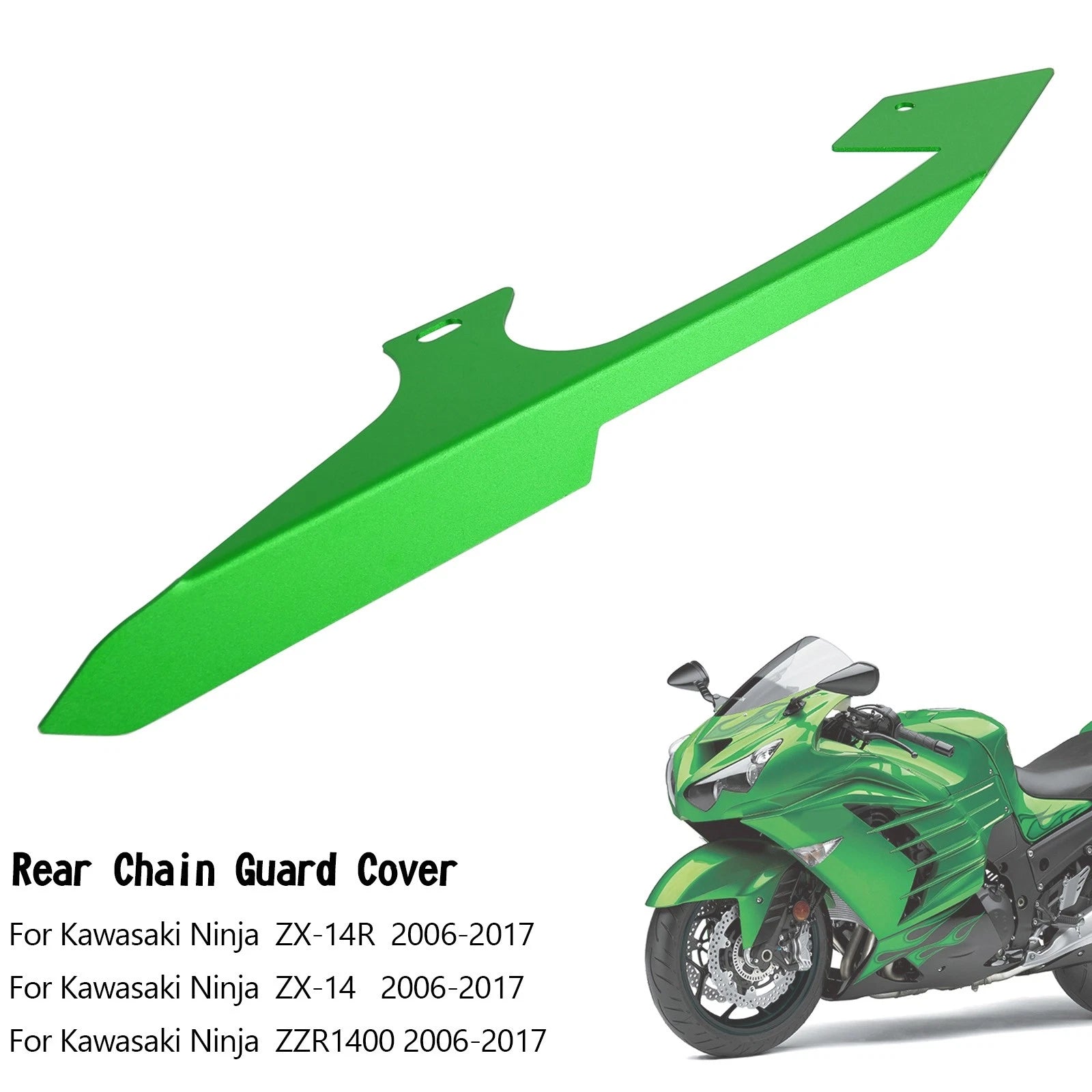 Sprocket Chain Guard Cover for Kawasaki Ninja ZZR1400 ZX14 ZX14R (2006–2017) Green
