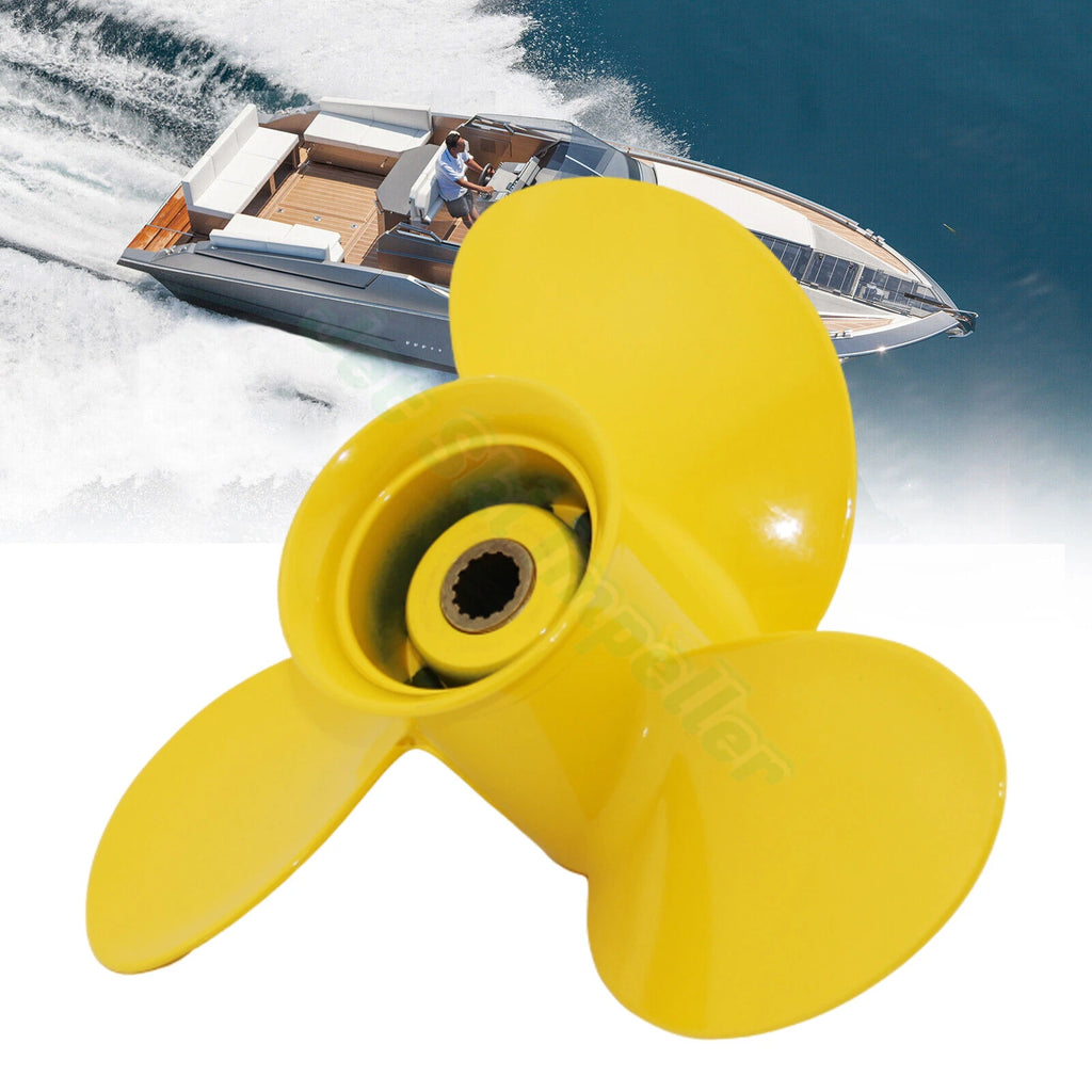 Aluminum Propeller 9.25x10 for Mercury/Tohatsu 9.9-20HP (14 Spline)